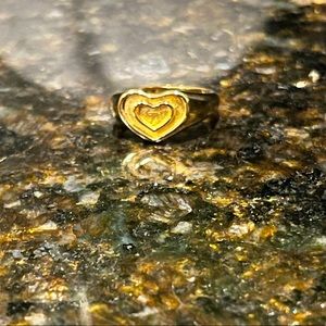 Gold Heart Shaped Ring